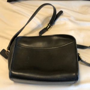 All leather coach bag